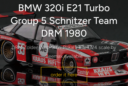 🚨 New Arrival: BMW E21 Turbo Group 5 (Limited Stock) – Get Yours Now!