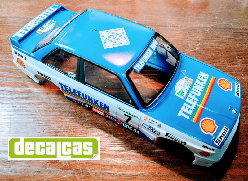 DECALS BMW M3 E30 TELEFUNKEN - EL CORTE INGLES RALLY ISLAS CANARIAS 1988