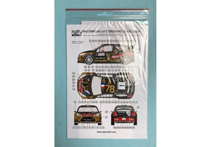 Decals Citroen DS3 WRC sponsored by Total - Alsace France Rally 2013