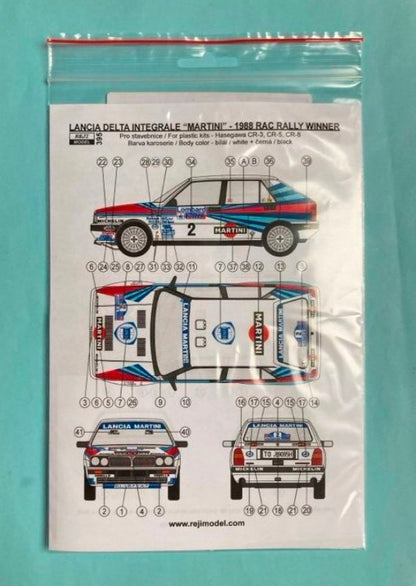 TRANSKIT LANCIA DELTA HF INTEGRALE - MARTINI - LOMBARD RAC RALLY 1988