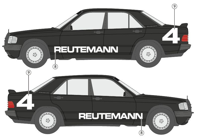 DECALS MERCEDES BENZ 190E - RACE OF CHAMPIONS 1984