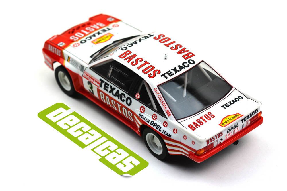 AUTOCOLLANTS OPEL MANTA 400 BASTOS TEXACO RALLY TEAM 1986