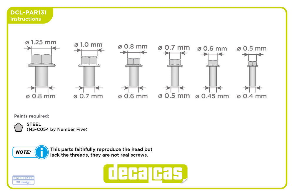 HEGAXON FLANGE BOLTS 0.5 - 1.25 MM