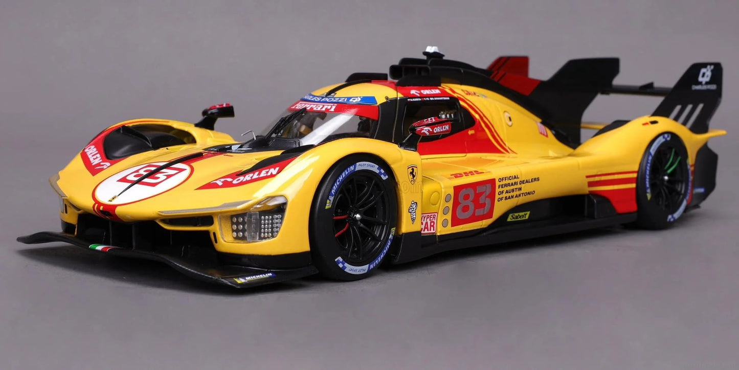 FERRARI 499P - AF CORSE TEAM - 24 HOURS LE MANS 2024 - YELLOW LIVERY