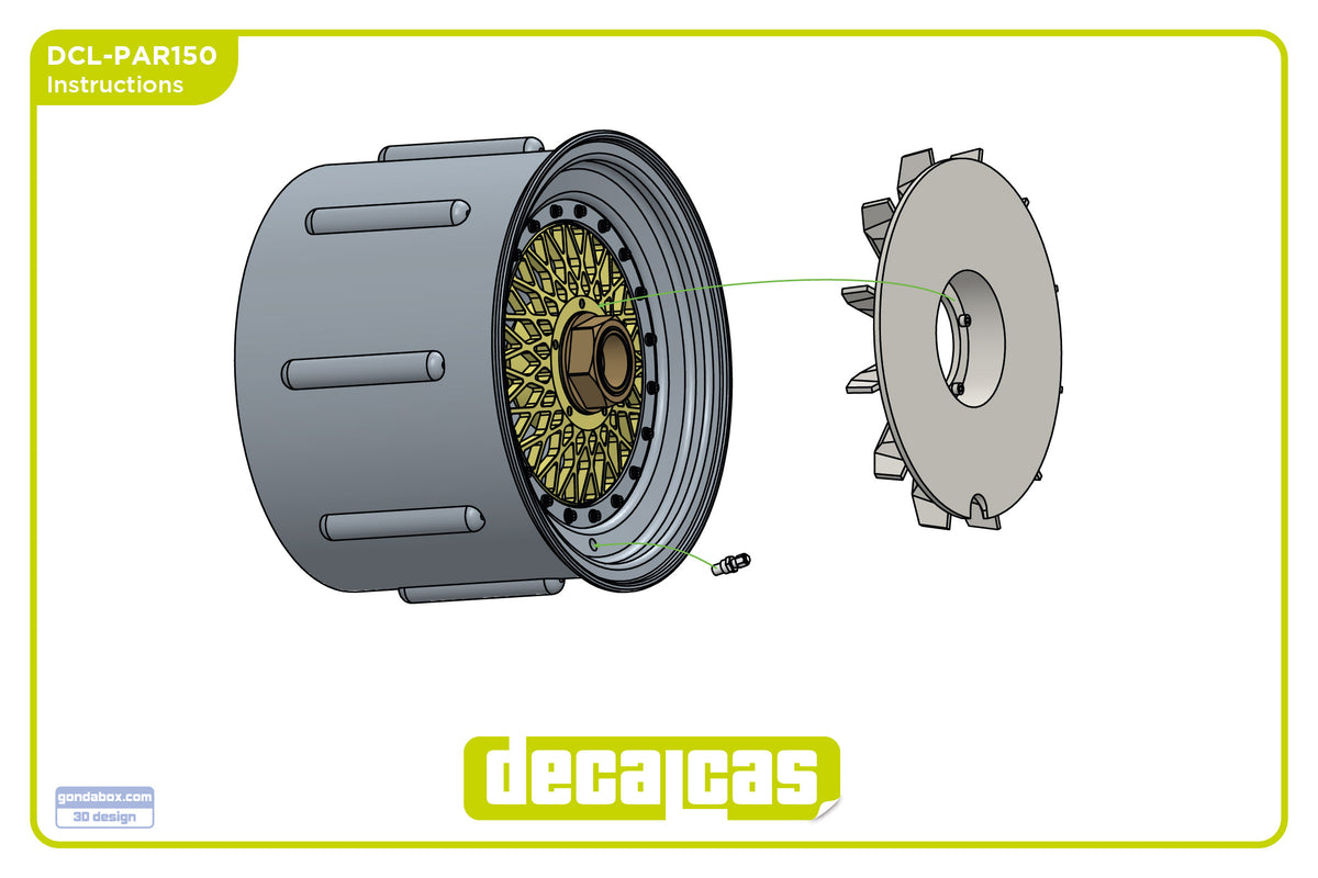 BBS rims and air vent for Porsche 962C
