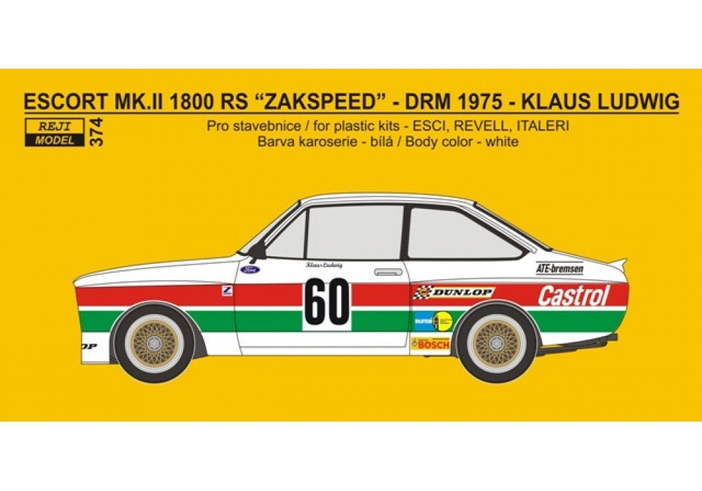 TRANSKIT FORD ESCORT MK.II ZAKSPEED - CASTROL - DRM 1975