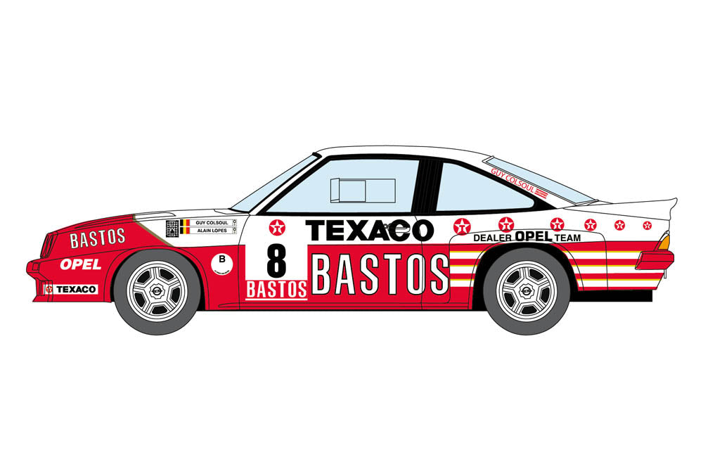 AUTOCOLLANTS OPEL MANTA 400 BASTOS TEXACO RALLY TEAM 1986