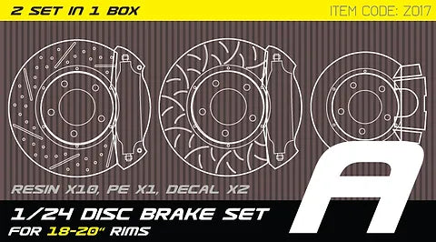 SET DISC BRAKES A FOR "18-20" RIMS - 1/24 SCALE