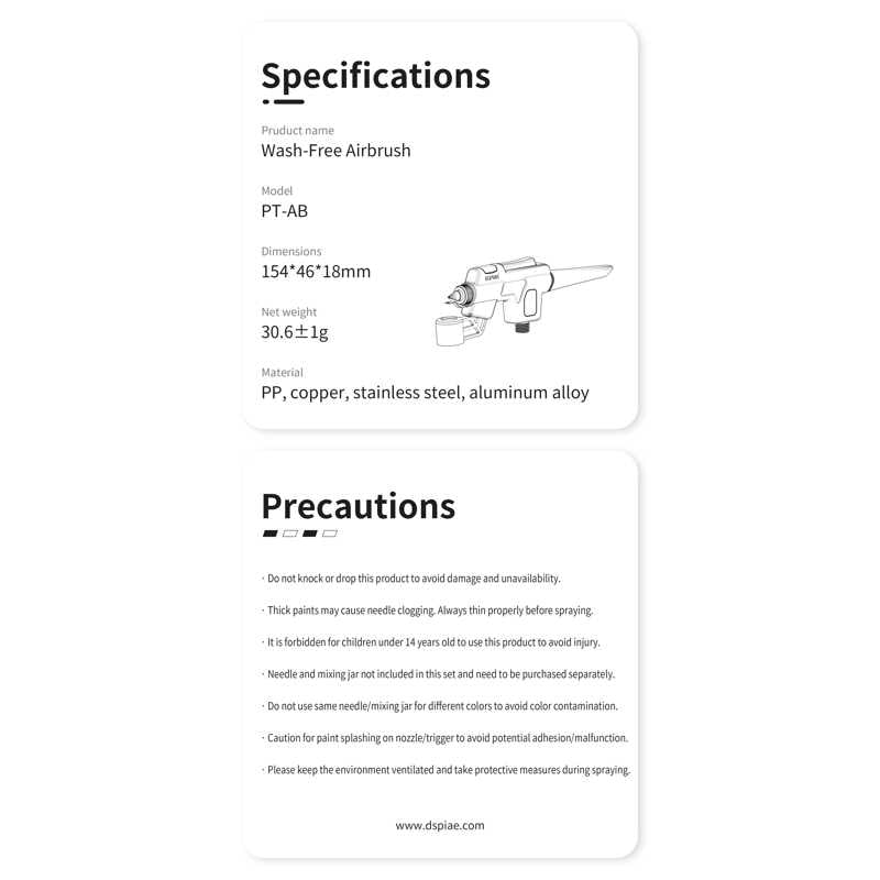 DSPIAE Wash-Free Airbrush