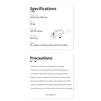 DSPIAE Wash-Free Airbrush