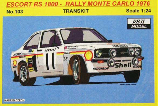 TRANSKIT FORD ESCORT MK II RS 1800 SHELL - RALLY MONTE CARLO 1976