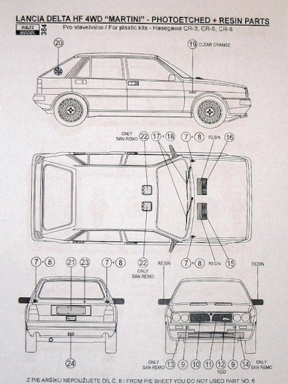 TRANSKIT LANCIA DELTA HF 4WD MARTINI - 1987 RALLY PORTUGAL / SAN REMO WINNERS