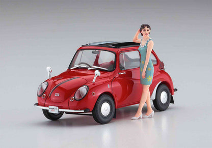 Subaru 360 Young-SS with 1960s Girl Figure