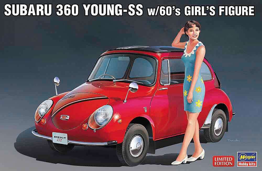 Subaru 360 Young-SS with 1960s Girl Figure