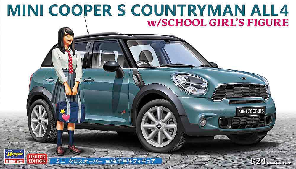 Mini Cooper S Countryman All 4 With School Girl's Figure