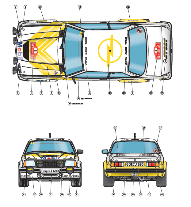 OPEL ASCONA 400 - MOBIL1 - RALLY MONTE CARLO 1981 KLEIN / WAGNER