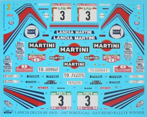 TRANSKIT LANCIA DELTA HF 4WD MARTINI - 1987 RALLY PORTUGAL / SAN REMO WINNERS