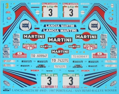 TRANSKIT LANCIA DELTA HF 4WD MARTINI - 1987 RALLY PORTUGAL / SAN REMO WINNERS