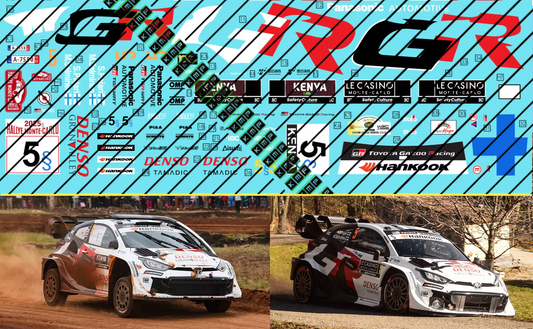 Transkit Toyota Yaris Rally1 Hybrid 2025 "Black\White GR Livery" 1/24 - for BELKITS