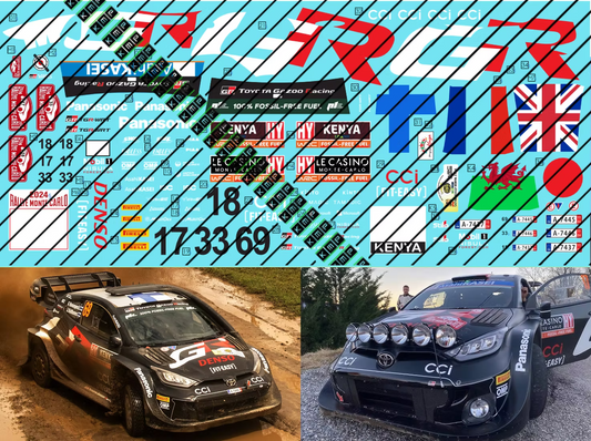 Transkit Toyota Yaris Rally1 Hybrid 2024 "Black GR Livery" 1/24 - for BELKIT