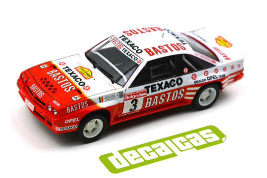 DECALS OPEL MANTA 400 BASTOS TEXACO RALLY TEAM 1986