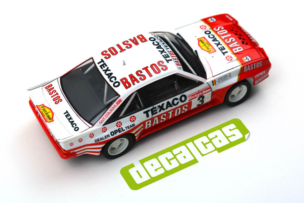 AUTOCOLLANTS OPEL MANTA 400 BASTOS TEXACO RALLY TEAM 1986