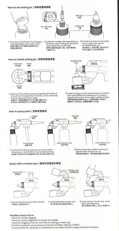 DSPIAE Wash-Free Airbrush