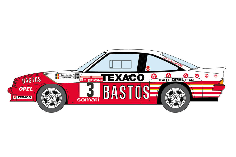 AUTOCOLLANTS OPEL MANTA 400 BASTOS TEXACO RALLY TEAM 1986