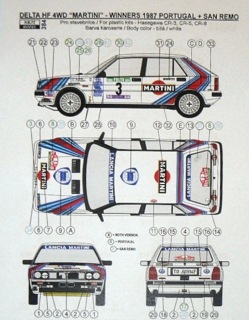 TRANSKIT LANCIA DELTA HF 4WD MARTINI - GAGNANTS DU RALLYE DU PORTUGAL / SAN REMO 1987 
