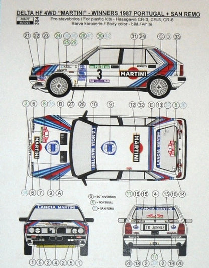 TRANSKIT LANCIA DELTA HF 4WD MARTINI - 1987 RALLY PORTUGAL / SAN REMO WINNERS