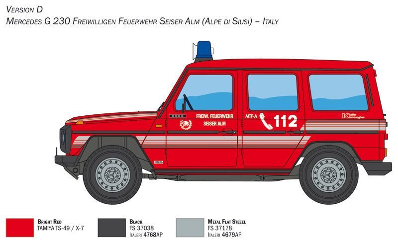 MERCEDES BENZ G230 - POMPIERS