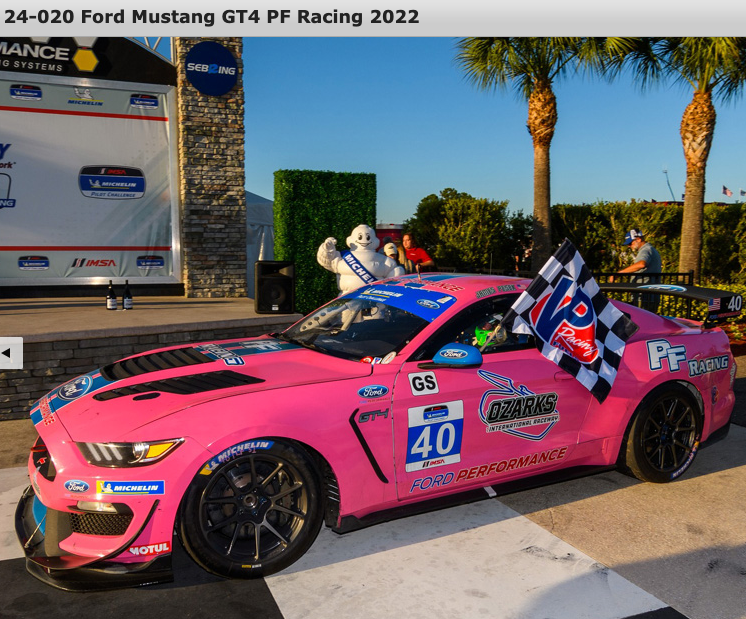 AUTOCOLLANTS FORD MUSTANG GT4 PF RACING TEAM - OZARKS - IMSA MICHELIN PILOT CHALLENGE 2022