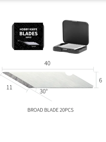 Aluminium alloy broad blade hobby knife