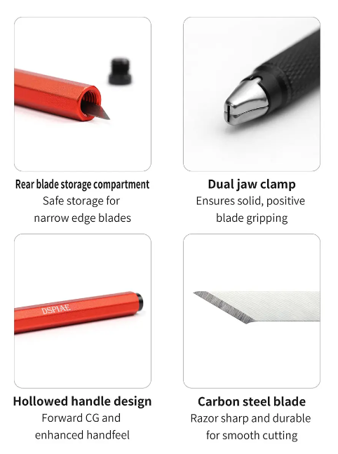 Aluminium alloy broad blade hobby knife