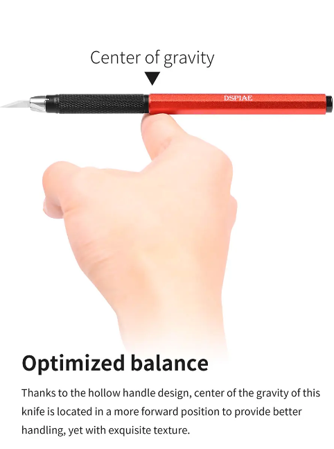 Aluminium alloy broad blade hobby knife