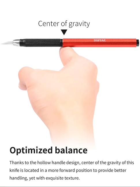 Aluminium alloy narrow blade hobby knife