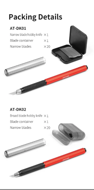 Aluminium alloy narrow blade hobby knife