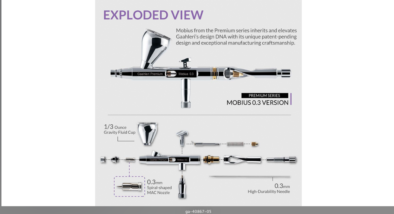 MOBIUS 0.3MM PREMIUM SERIES AIRBRUSH