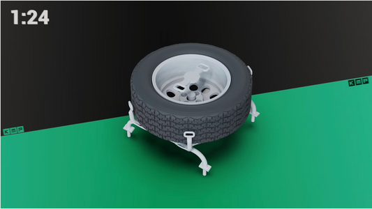 Peugeot 405T16 Pioneer decals + spare tire 1:24