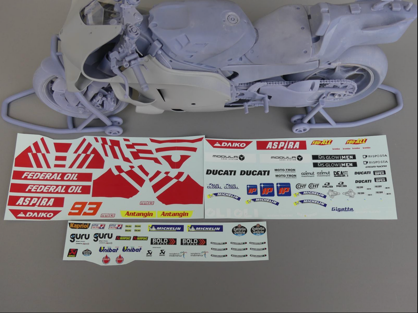 Ducati GP23 model kit 3D Printed  in 1/6 scale