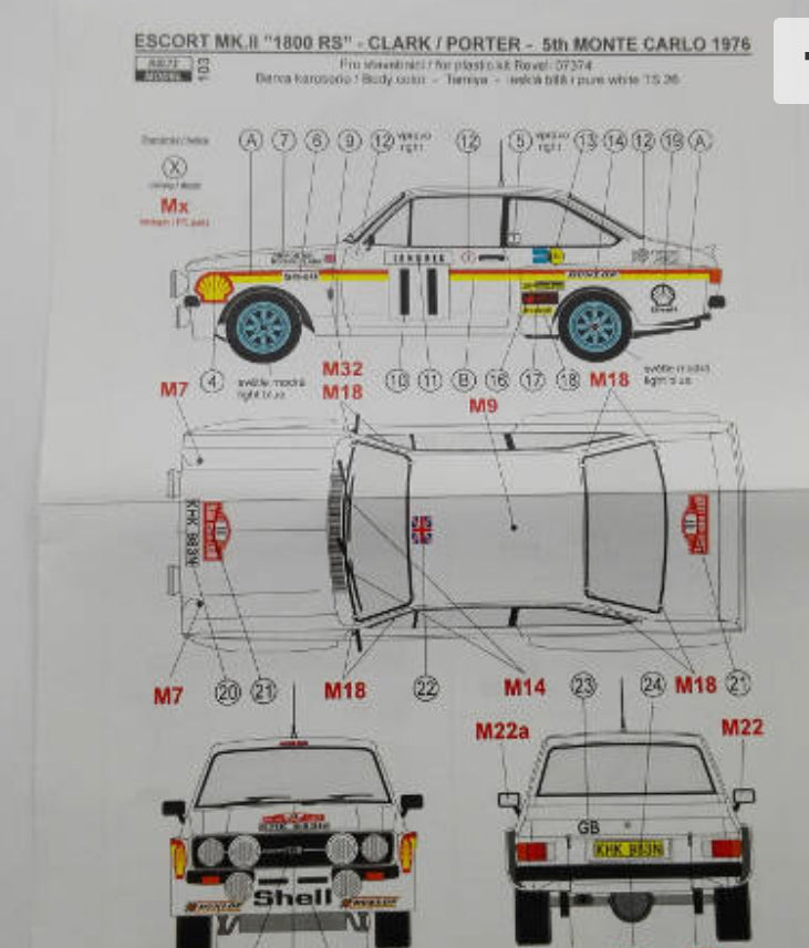 TRANSKIT FORD ESCORT MK II RS 1800 SHELL - RALLY MONTE CARLO 1976