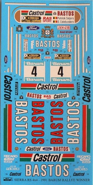 TRANSKIT FORD SIERRA COSWORTH 4X4 BASTOS - RALLYE BARUM 1991