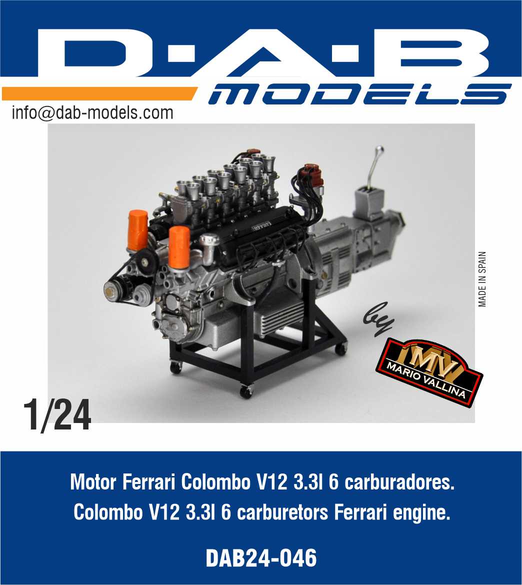 Ferrari Colombo V12 3.3L Engine 1/24