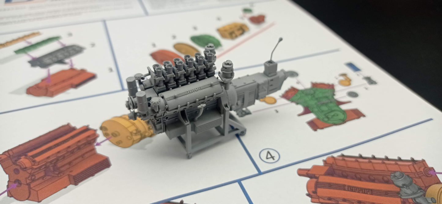 Ferrari Colombo V12 3.3L Engine 1/24