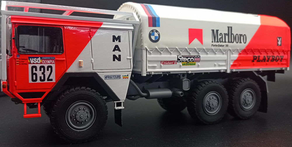 MAN 6X6 BMW PLAYBOY TEAM - MARLBORO - RALLY PARIS DAKAR 1985 â dmodelkits