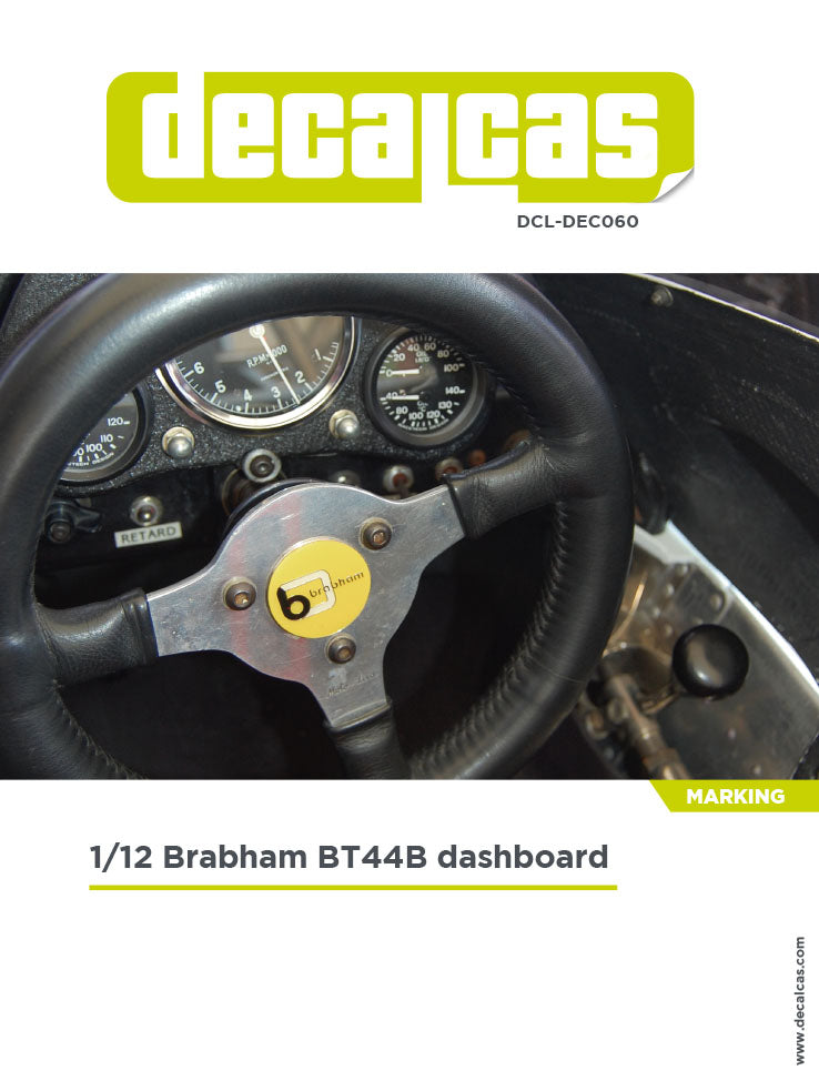 DECALS BRABHAM BT44B DASBOARD - 1/12 SCALE