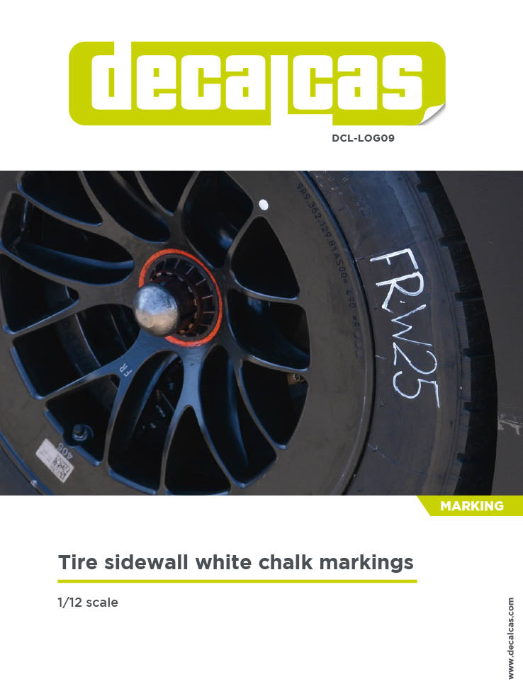 DECALS TIRE SIDEWALL WHITE CHALK MARKINGS