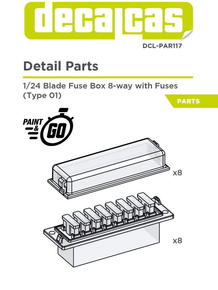 BLADE FUSE BOX 8-WAY WITH FUSES (TYPE 01)