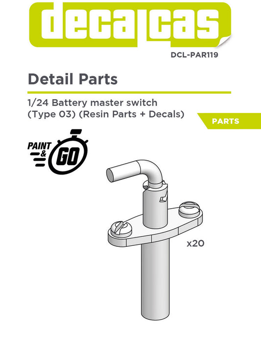 BATTERY MASTER SWITCH (TYPE3) - RESIN PARTS +DECALS