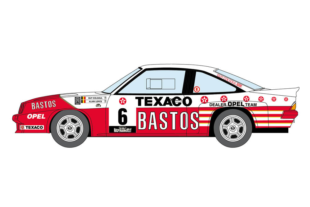 AUTOCOLLANTS OPEL MANTA 400 BASTOS TEXACO RALLY TEAM 1986